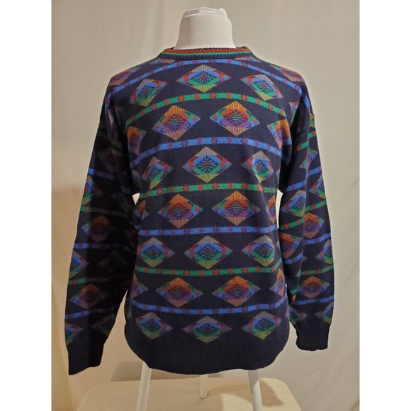 Tricots St. Raphael Other - Tricots St. Raphael Vintage Geometric Aztec Rainbow Multicolor Sweater Mens L